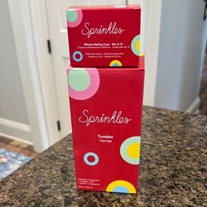 BNIB Sprinkles Tumbler and Silicone Baking Cups Set!